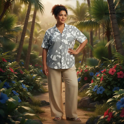 White Winds PLUS SIZE Resort UNISEX Shirt by Jumper Maybach® - Jumper Maybach Men's Clothing