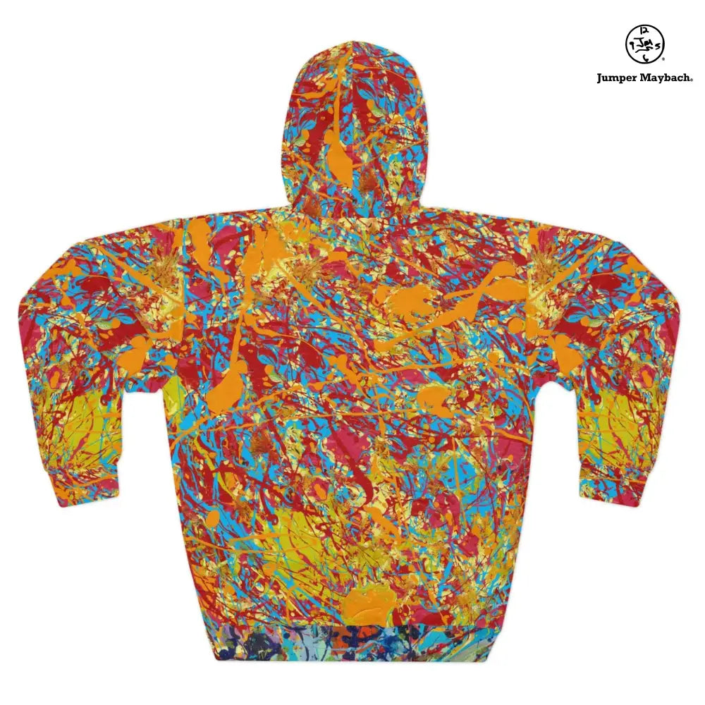 Unisex World Jumper hoodie by Jumper Maybach with vibrant all-over print design on soft pullover hoodie.
