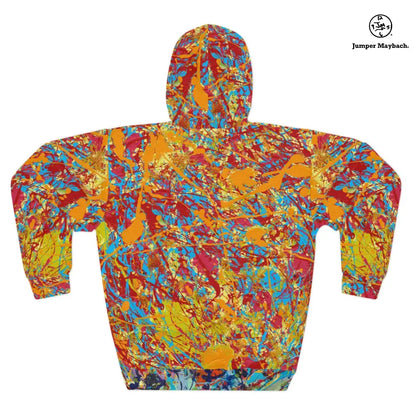 Unisex World Jumper hoodie by Jumper Maybach with vibrant all-over print design on soft pullover hoodie.