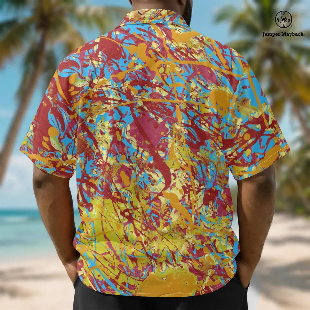 Plus size World Jumper Resort Unisex Shirt by Jumper Maybach, stylish men's clothing in vibrant print, casual and comfortable fit.