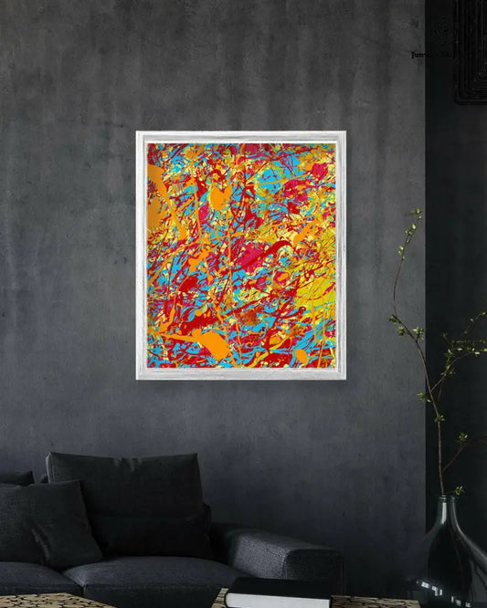 World Jumper print on paper by Jumper Maybach featuring a colorful, artistic design of a world map.