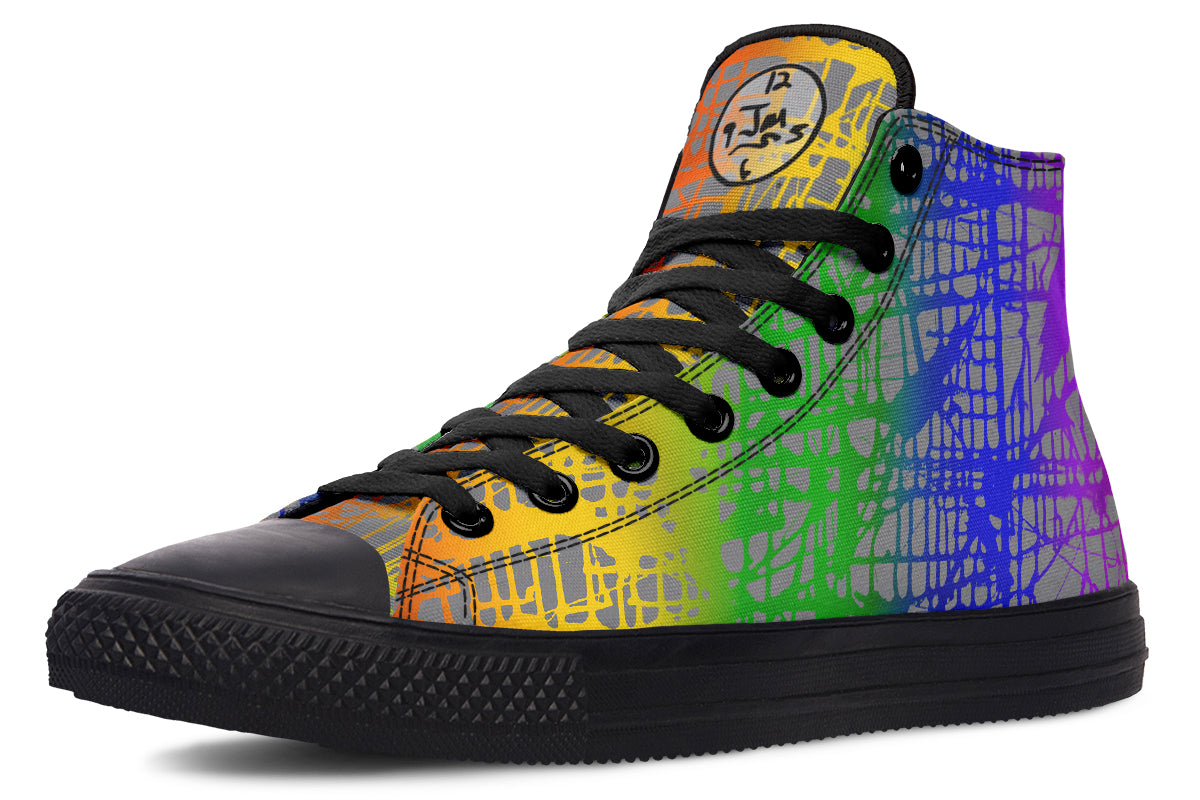 Rainbow Matrix Hightops