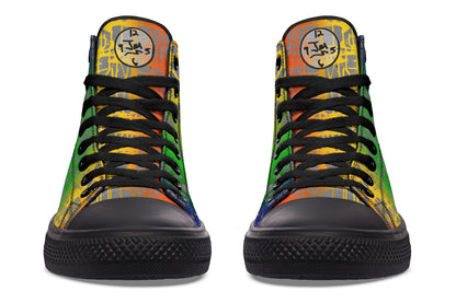 Rainbow Matrix Hightops