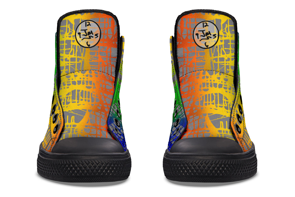 Rainbow Matrix Hightops