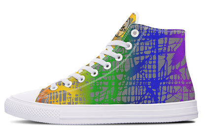 Rainbow Matrix Hightops