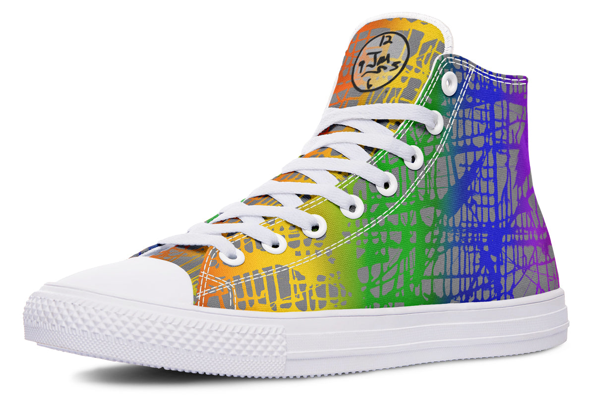 Rainbow Matrix Hightops