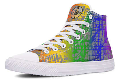 Rainbow Matrix Hightops