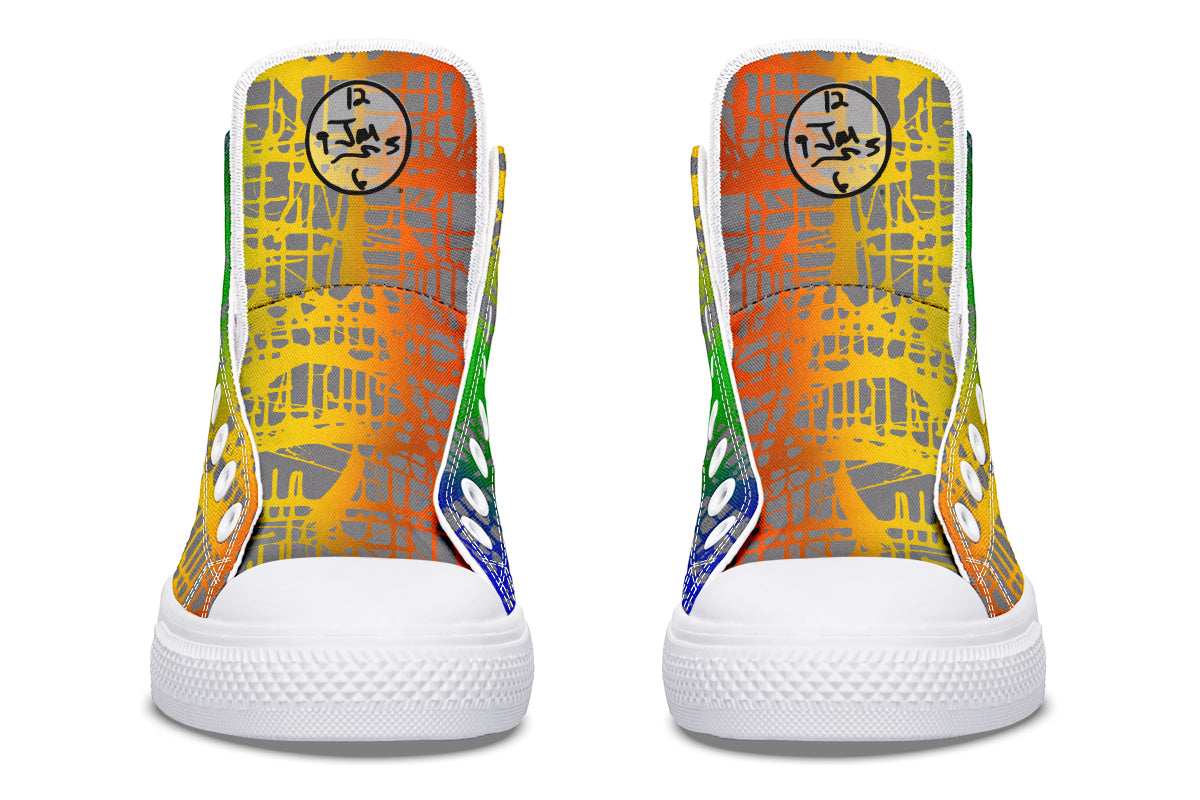 Rainbow Matrix Hightops