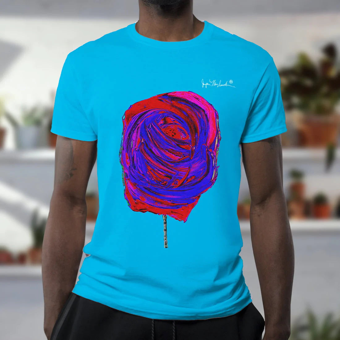Cosmic Cherry Cotton Candy T-Shirt by Jumper Maybach®.