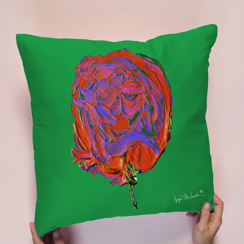 Cosmic Strawberry and Lime Pillow Indoor/Outdoor-Double Sided Print by Jumper Maybach®.