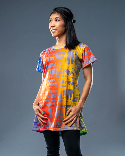  
Inspired by Jumper Maybach’s original, iconic artwork "Dark Matrix”
Celebrate Pride month by wearing the rainbow!

6oz Jersey Knit - Poly Fabric
All over print
CusRainbow Matrix, the T-Shirt Dress by Jumper Maybach®DressesMWWJumper Maybach