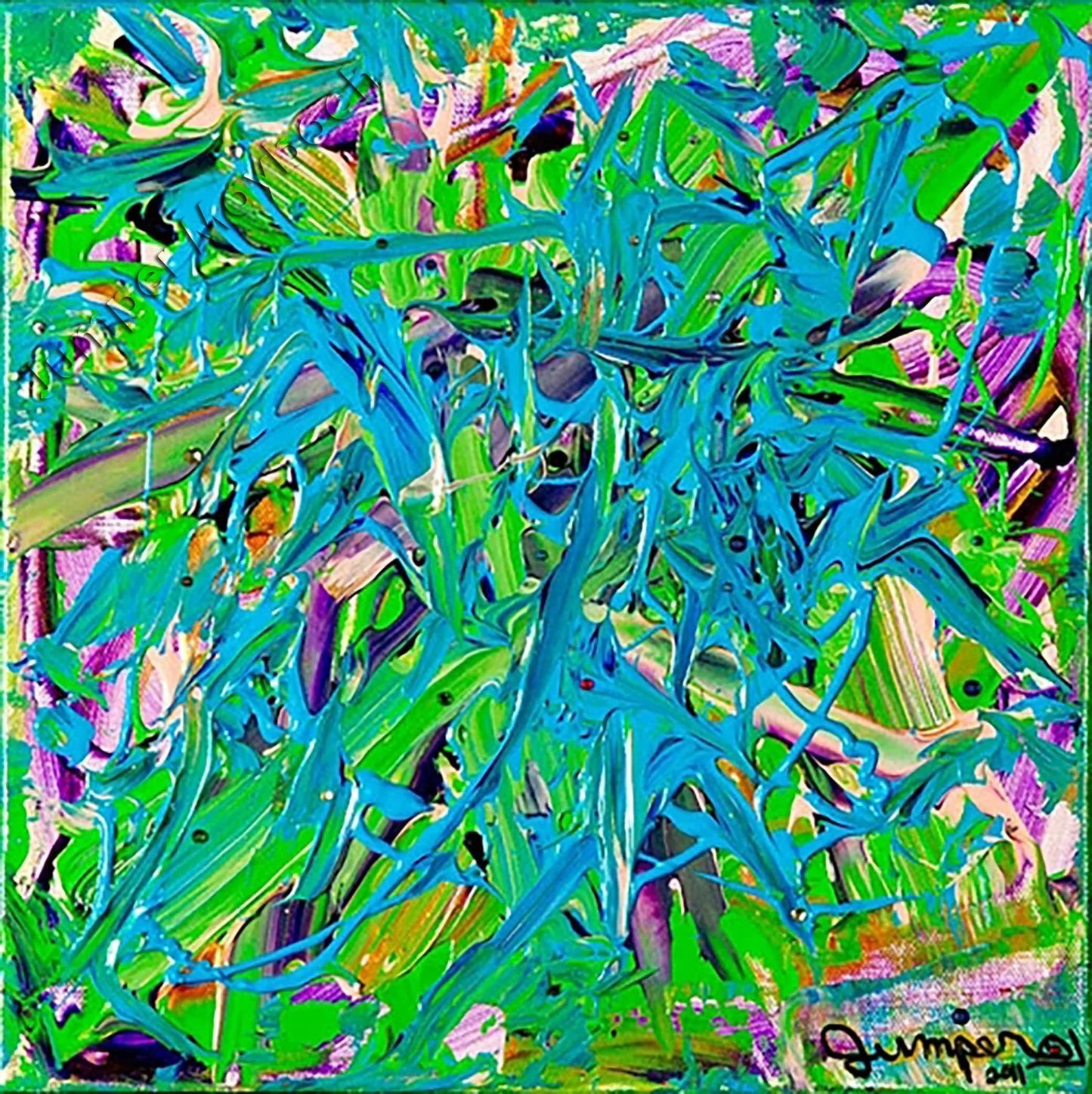 “Tropical Forest” of the Nature series is a beautiful masterpiece that has all the vegetation of a rainforest.12" x 12"
Acrylic Mixed Media on stretched canvas 2014
Tropical Forest         PNTArtworkJumper MaybachJumper Maybach